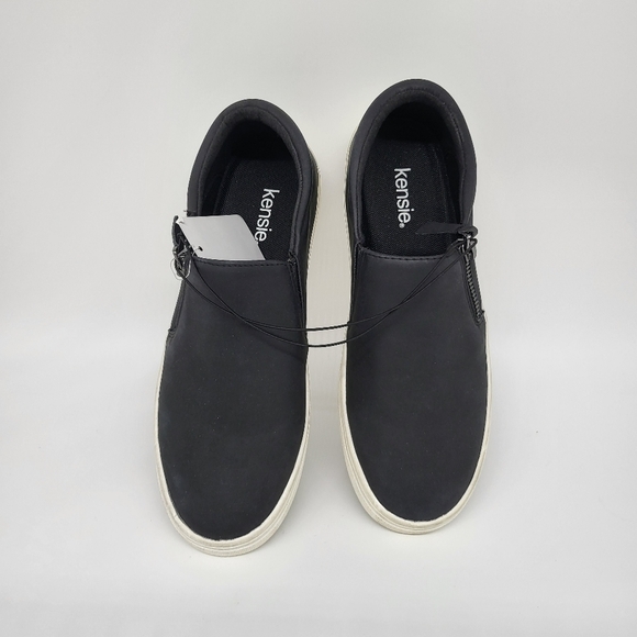 Kensie Soren Ladies Black Suede Slip On Sneakers size 6.5 - Picture 2 of 6